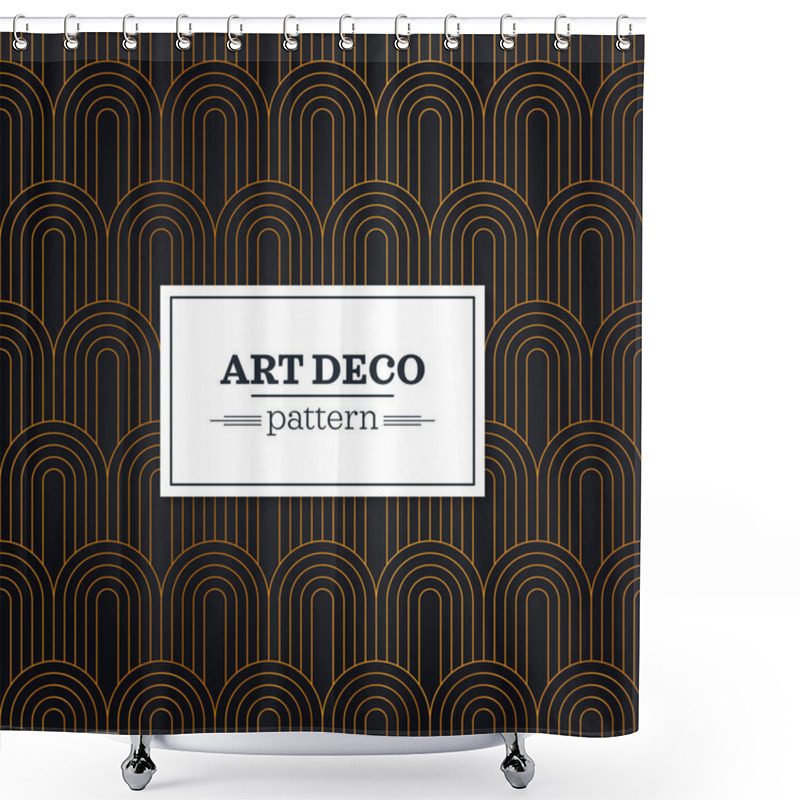 Personality  Stylish Art Deco Style Scales Ornament Shower Curtains