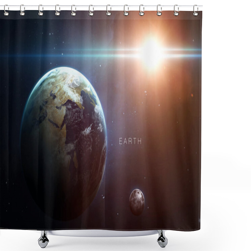 Personality  Earth - High Resolution 3D Images Presents Planets Of The Solar System. This Image Elements Furnished By NASA. Shower Curtains