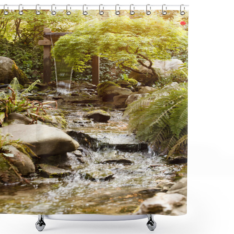 Personality  Water Creek In Forest Shower Curtains