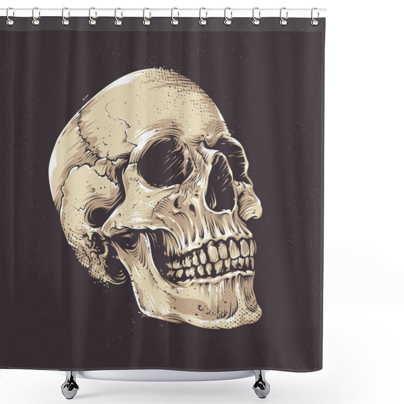 Personality  Anatomic Grunge Skull Shower Curtains