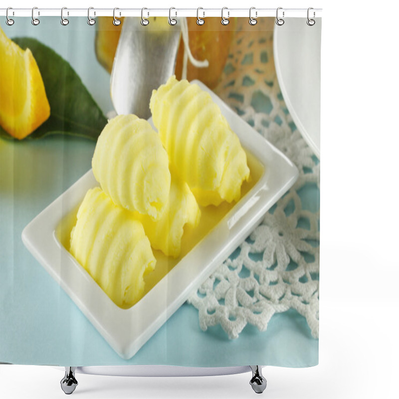 Personality  Curls Of Butter Shower Curtains