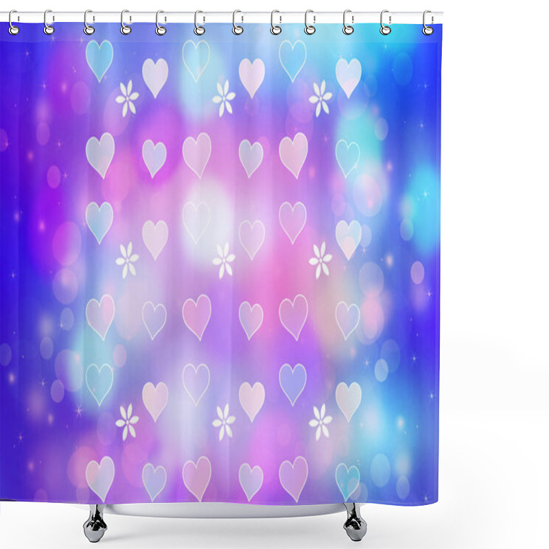 Personality  Artistic Bokeh Lights Background With Graphic Elements Shower Curtains