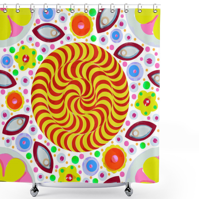 Personality  Abstract Seamless Flowers Pattern Shower Curtains