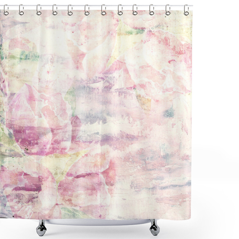 Personality  Paint Floral Background Shower Curtains