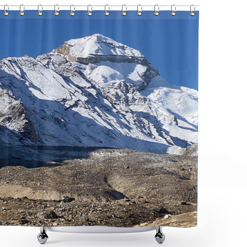 Personality  Adi Kailash Also Known As Shiva, Chota Or Baba Kailash Or Jonglingkong Peak, Is The Second Most Important Peak Of Panch Kailash Group Shower Curtains