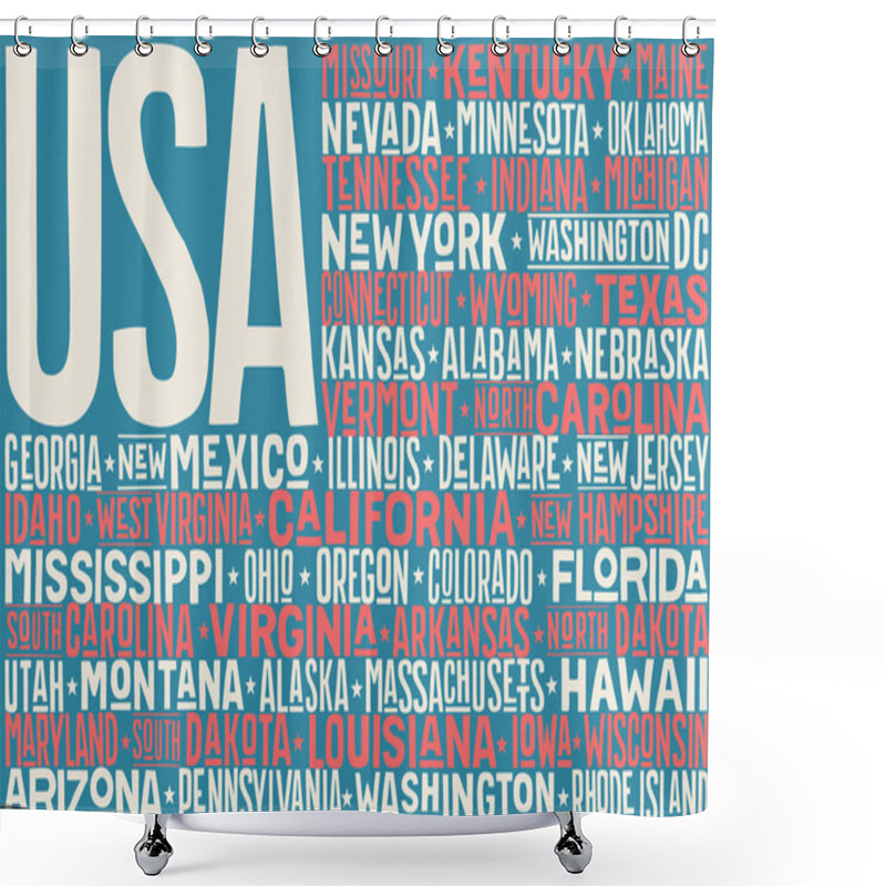 Personality  United States Of America Flag Shower Curtains