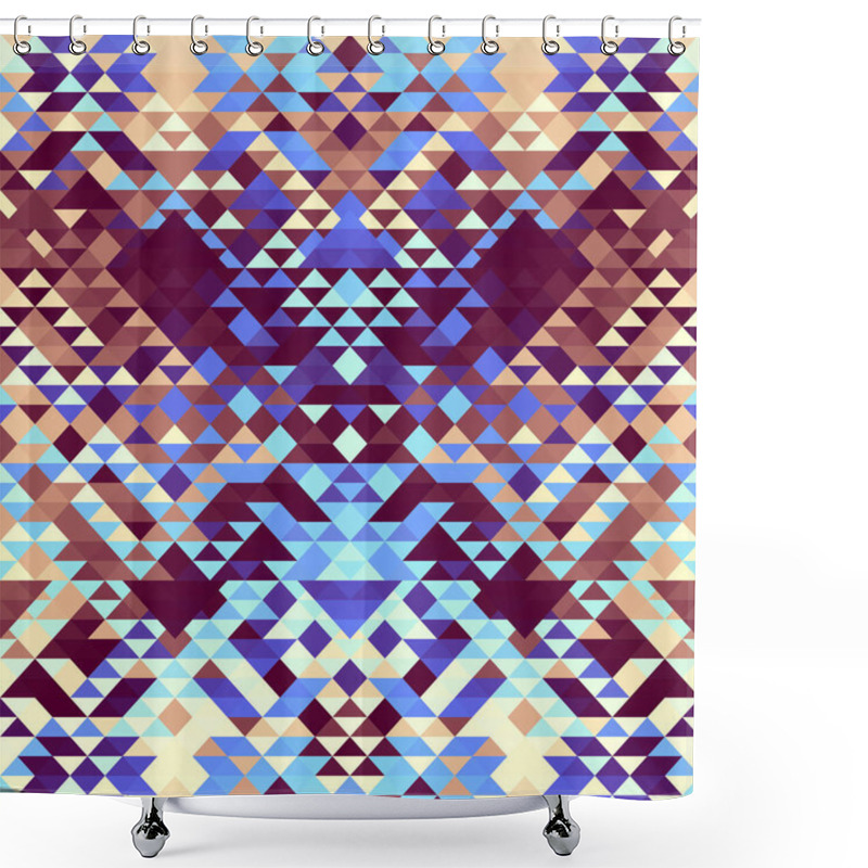 Personality  Seamless Vector Pattern Background Of A Triangles. Shower Curtains