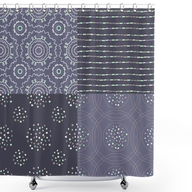 Personality  Seamless Hand Drawn Patterns.  Shower Curtains