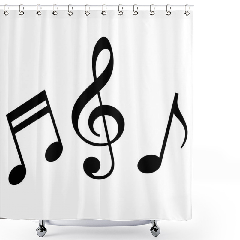 Personality  Signs Of A Musical Notation Shower Curtains