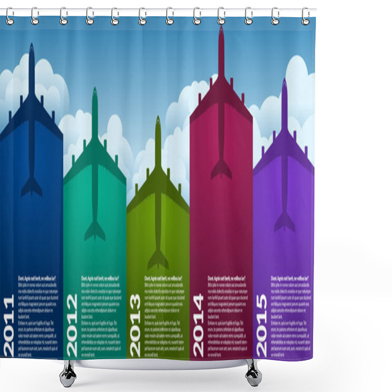 Personality  Airplanes Presentation Shower Curtains