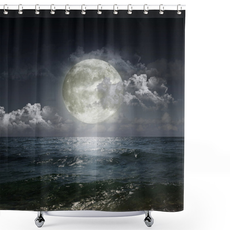 Personality  Moon Reflecting In A Lake Shower Curtains