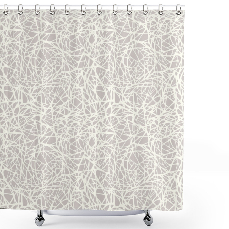 Personality  Seamless Pattern With Hand Drawn Abstract Geometric Ornament Shower Curtains