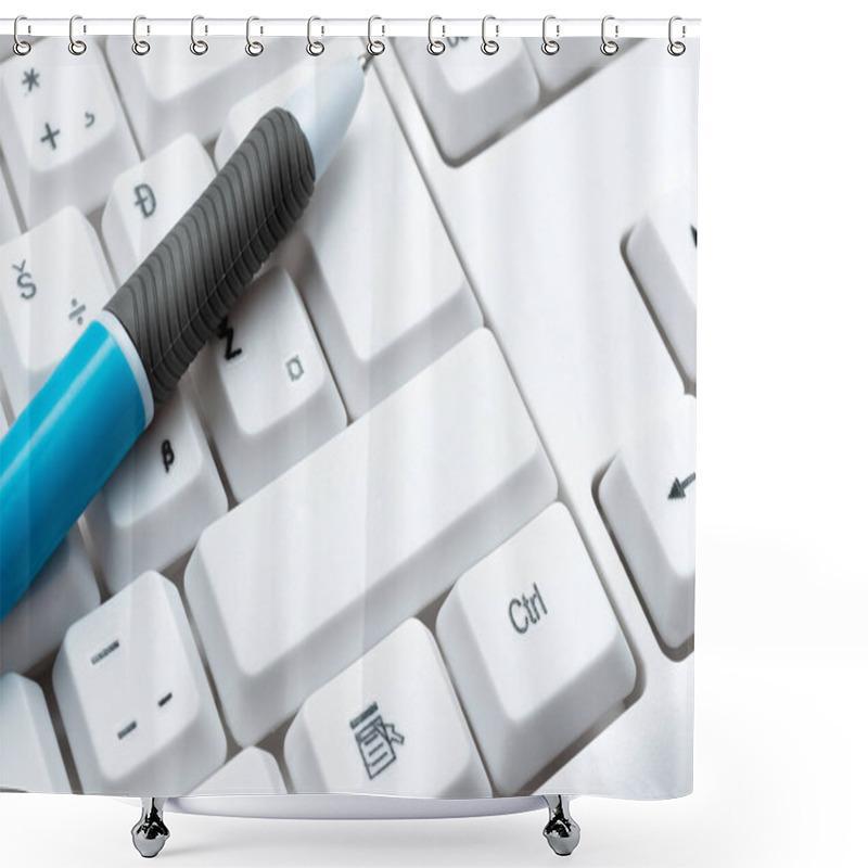 Personality  Internet Browsing Online Surfing, Word Typing, Modern Writing Device, Web Content Creations, Computerized Workspace Designs, Electronic Working Collections Keyboard Shower Curtains