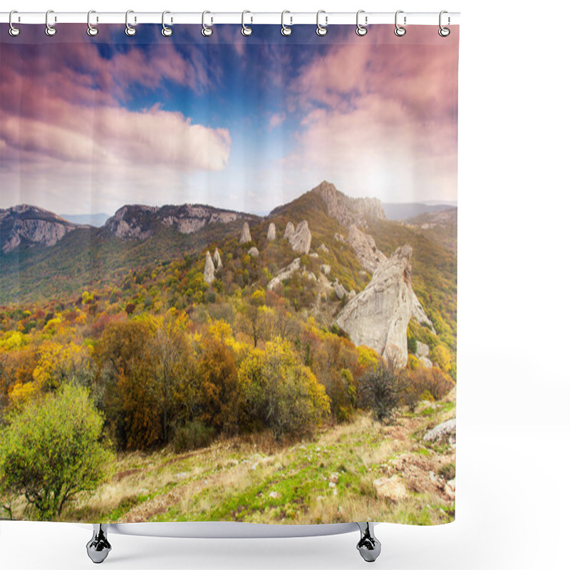 Personality  Mountain Landscape Shower Curtains