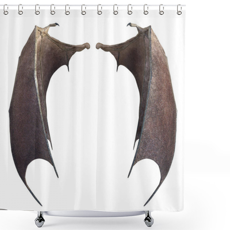 Personality  3D Rendered Devil Wings Isolated On White Background - 3D Illustration Shower Curtains