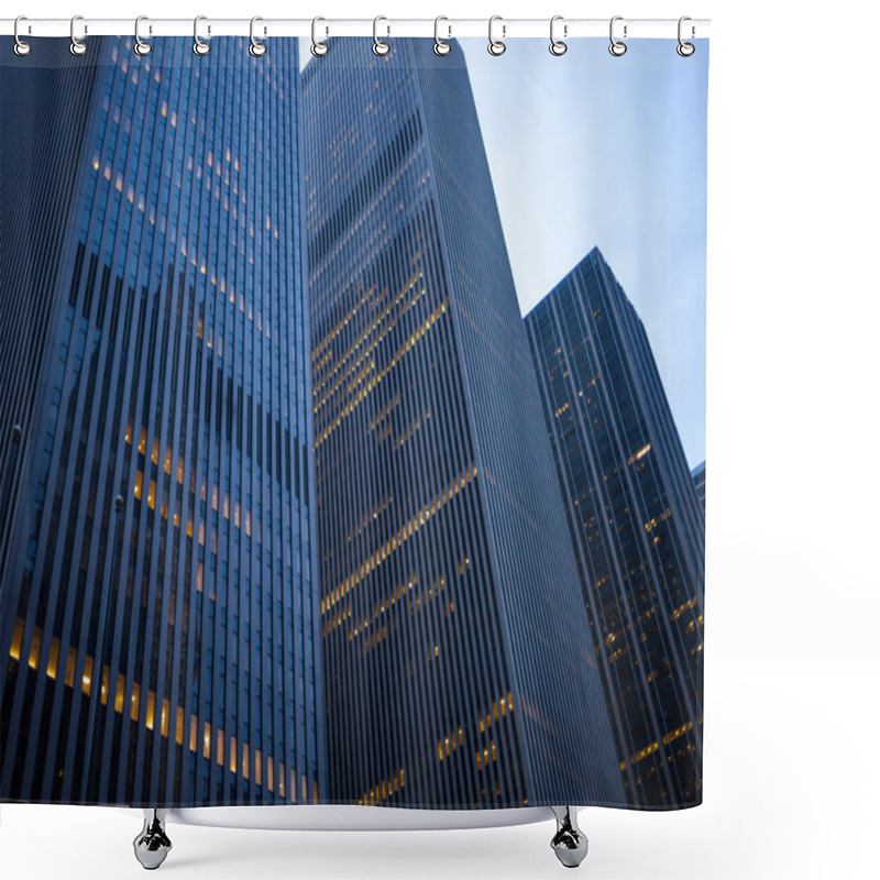 Personality  Skyscrapers At Dusk In Downtown Manhattan Shower Curtains