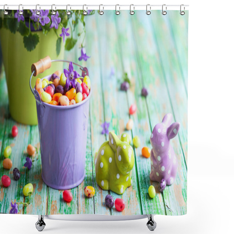 Personality  Easter Rabbits And Candy Shower Curtains