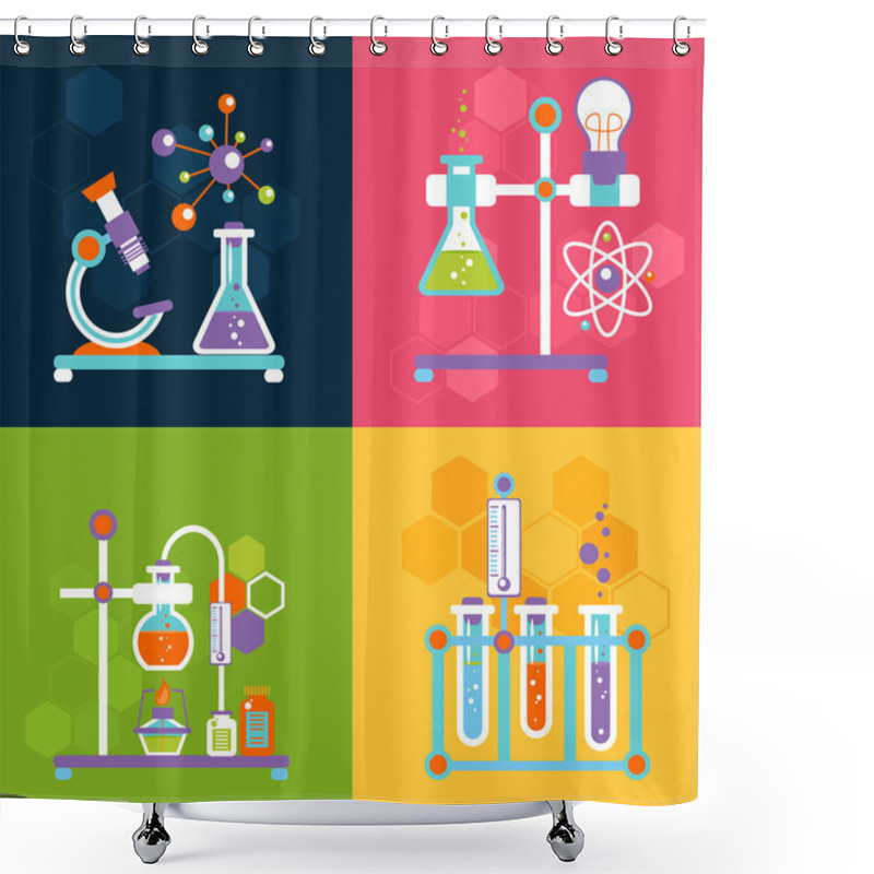 Personality  Chemistry Design Concepts Shower Curtains