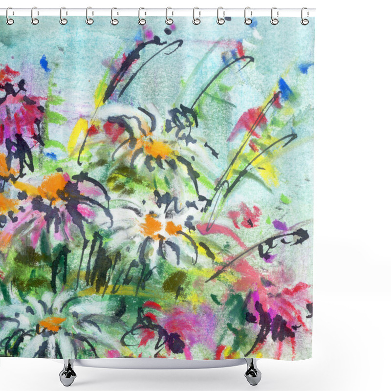 Personality  Theme With Flowers Shower Curtains