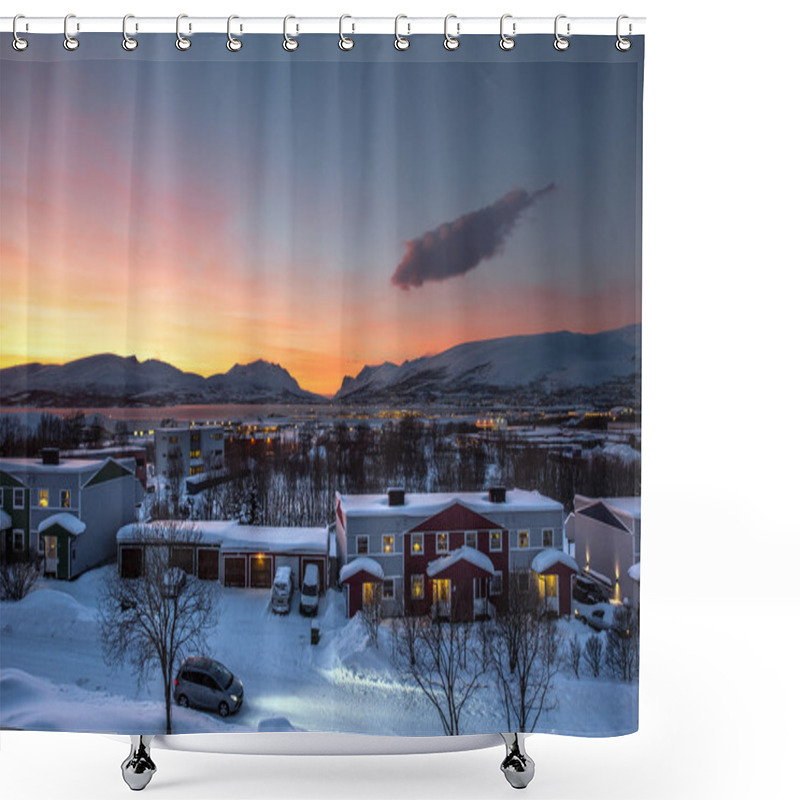 Personality  Evening In Tromso Shower Curtains