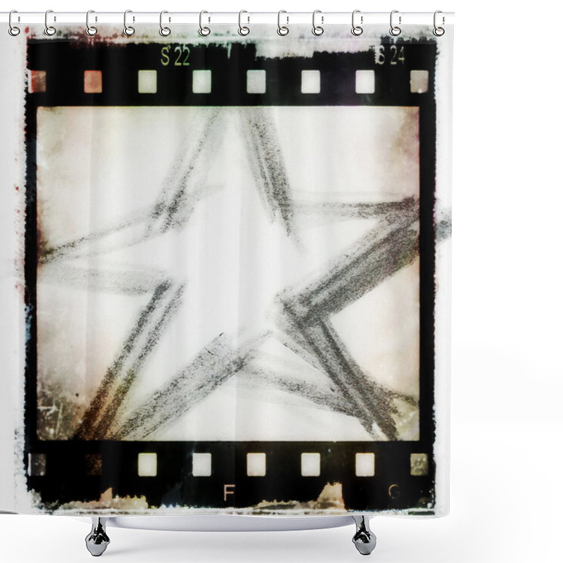 Personality  Grunge Film Strip Background Shower Curtains