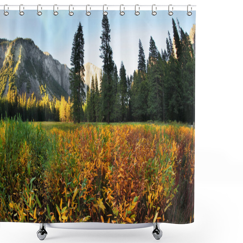 Personality  The Glade In Yosemite Park On A Sunset Shower Curtains