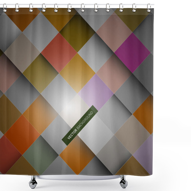 Personality  Abstract Square Background Shower Curtains