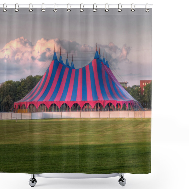 Personality  Circus Tent Red Blue Green Shower Curtains