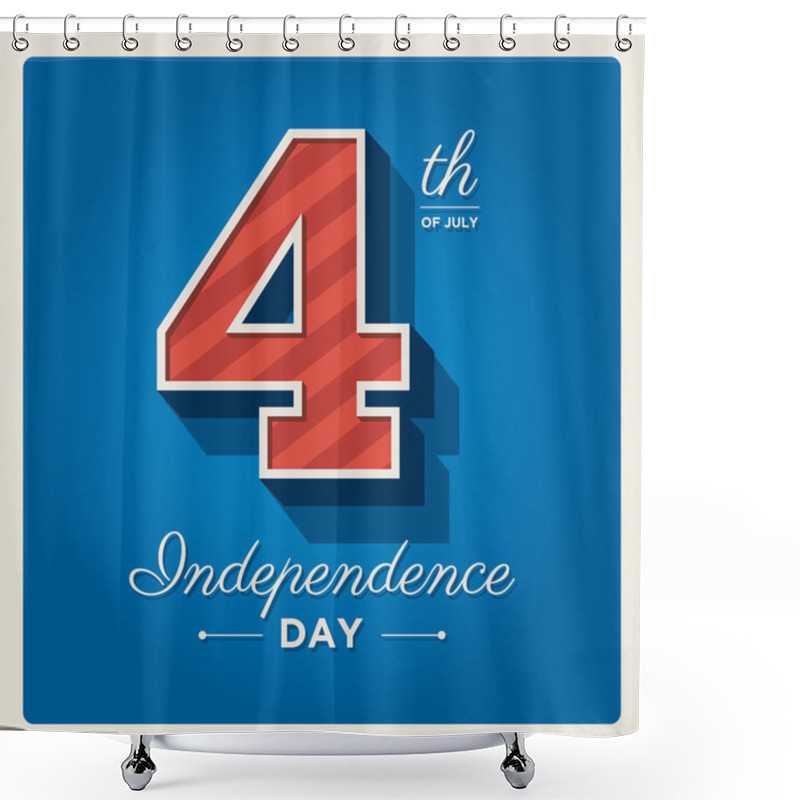 Personality  Independence Day Cards United States Of America, 4 Th Of July, With Fonts Shower Curtains