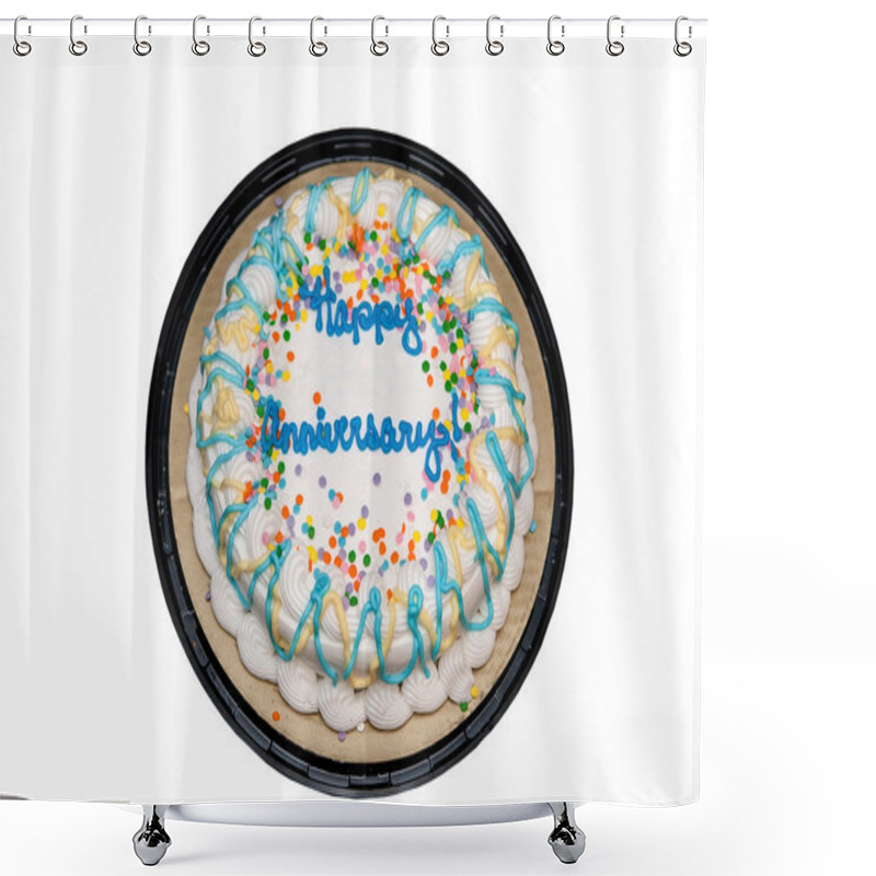 Personality  Anniversary Cake Shower Curtains