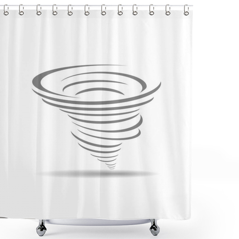 Personality  Vector Of Cyclone Icon On White Background Shower Curtains