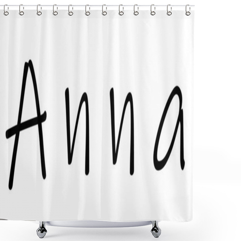 Personality  Simple Text Name Design On White Shower Curtains