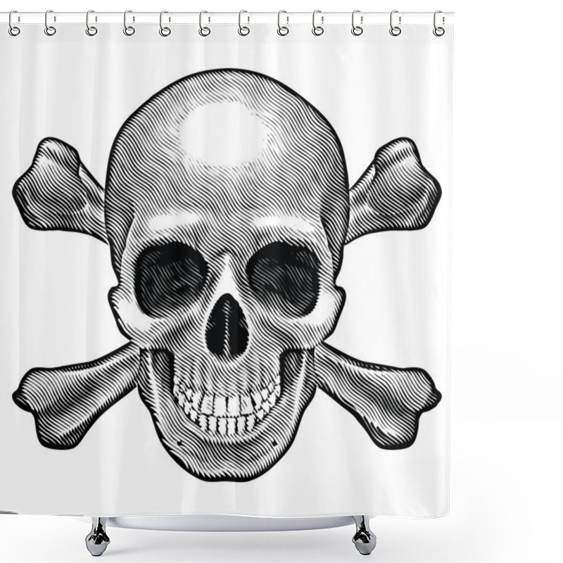 Personality  Skull And Crossbones Figure Shower Curtains