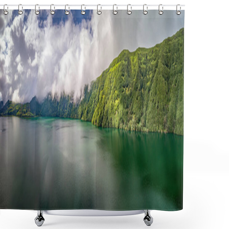 Personality  One Of The Volcanic Lakes On Sao Miguel Near Sete Cidades (Lagoa Azul) Shower Curtains