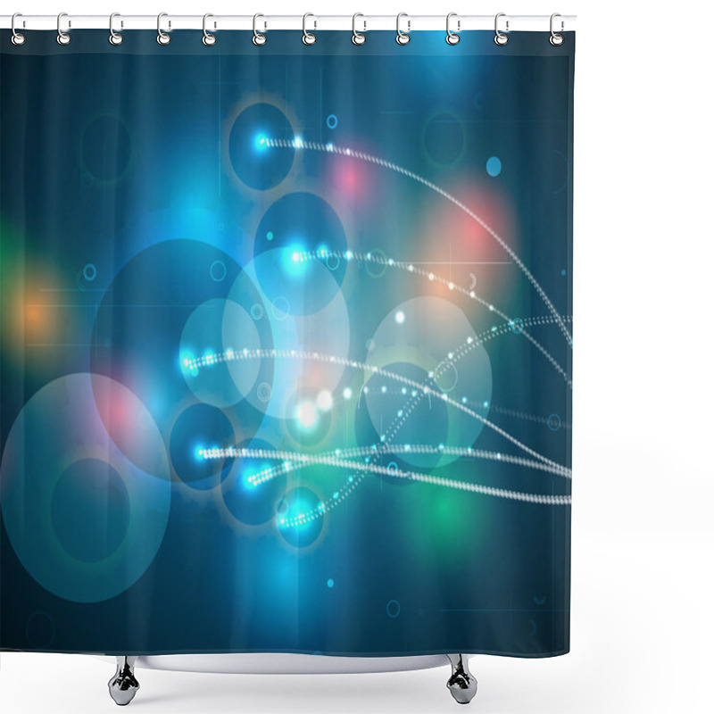 Personality  Abstract Technology Background Business & Development Direction Shower Curtains