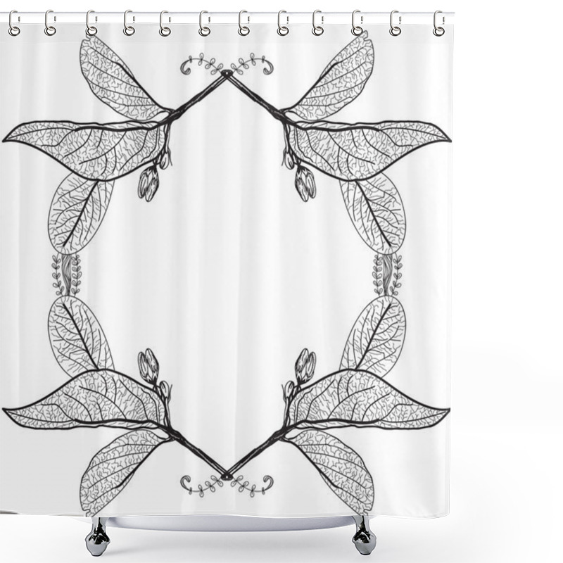 Personality  Leaves Contours Shower Curtains