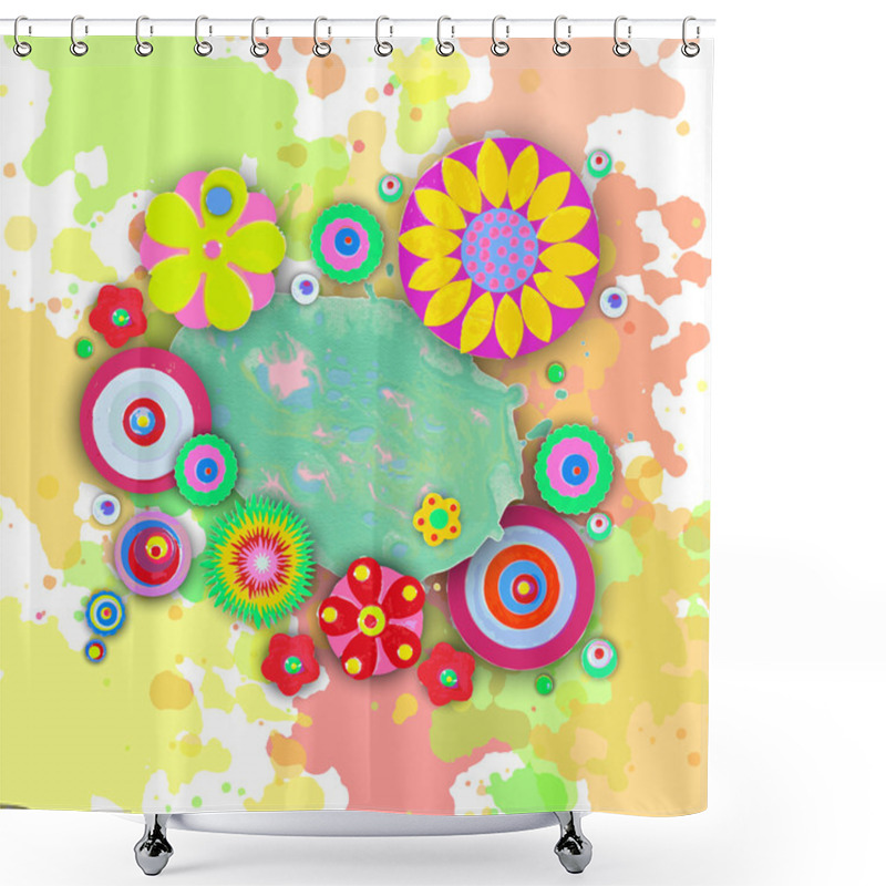 Personality  Cheer Up Background Shower Curtains