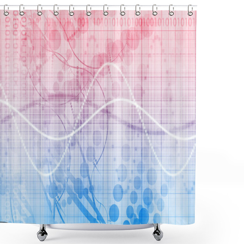 Personality  Virtual Technology Shower Curtains