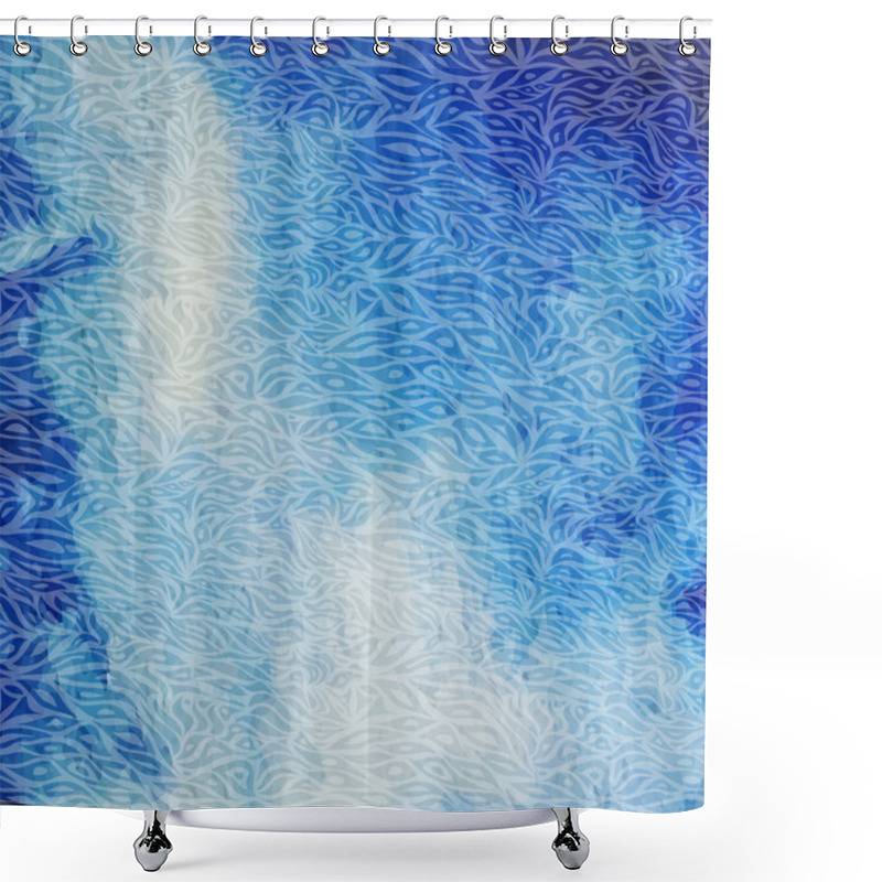 Personality  Abstract Wavy Pattern Shower Curtains