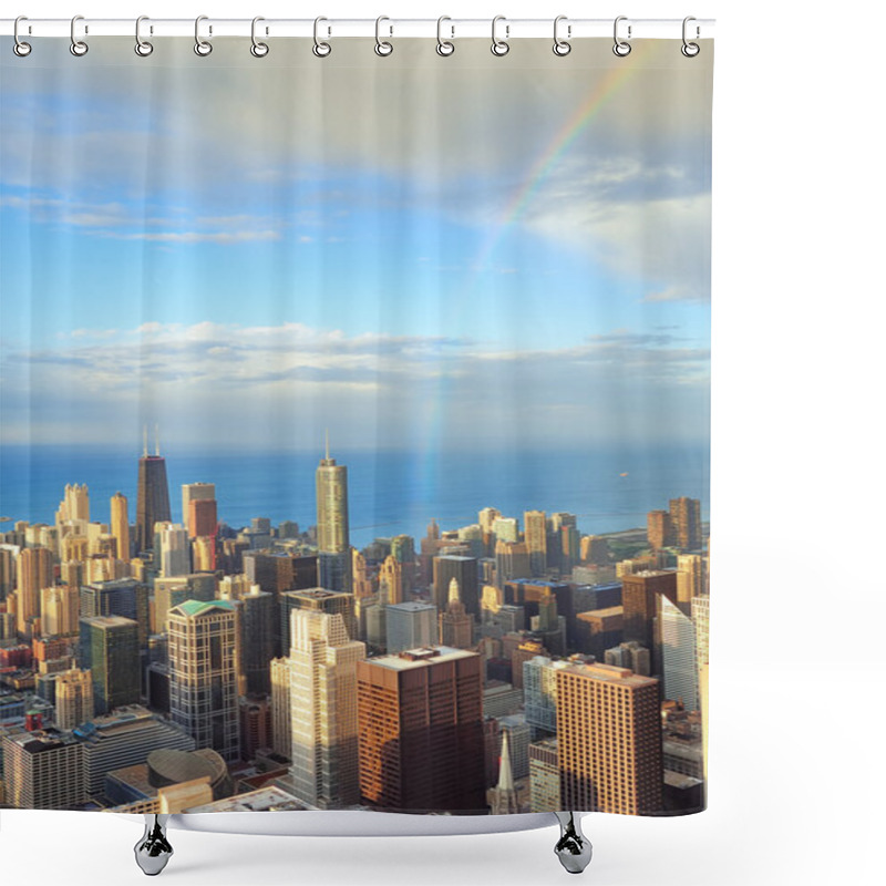 Personality  Chicago Skyline At Sunset Shower Curtains