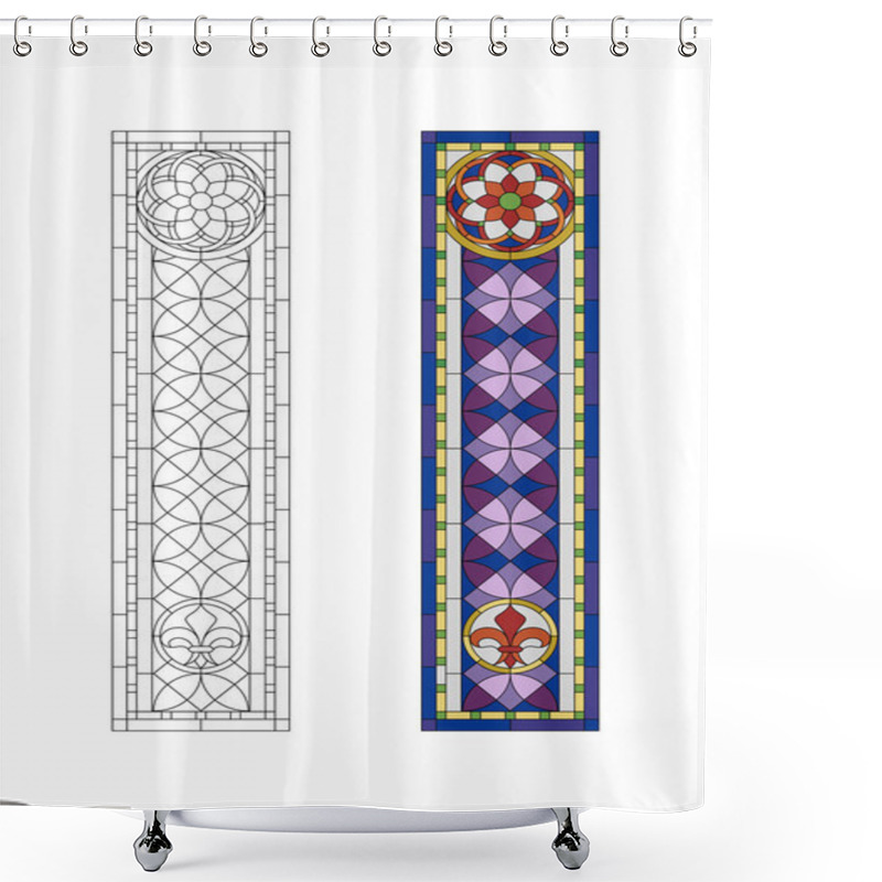 Personality  Stained Glass  Pattern Shower Curtains