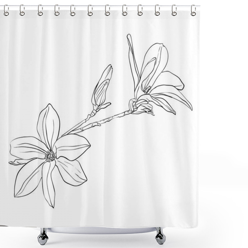 Personality  Magnolia Flowers Shower Curtains