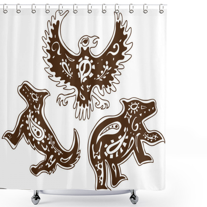 Personality  Tribal Animals Shower Curtains