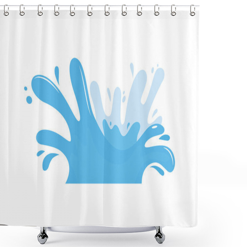 Personality  Vector Illustration Water Splash Shower Curtains