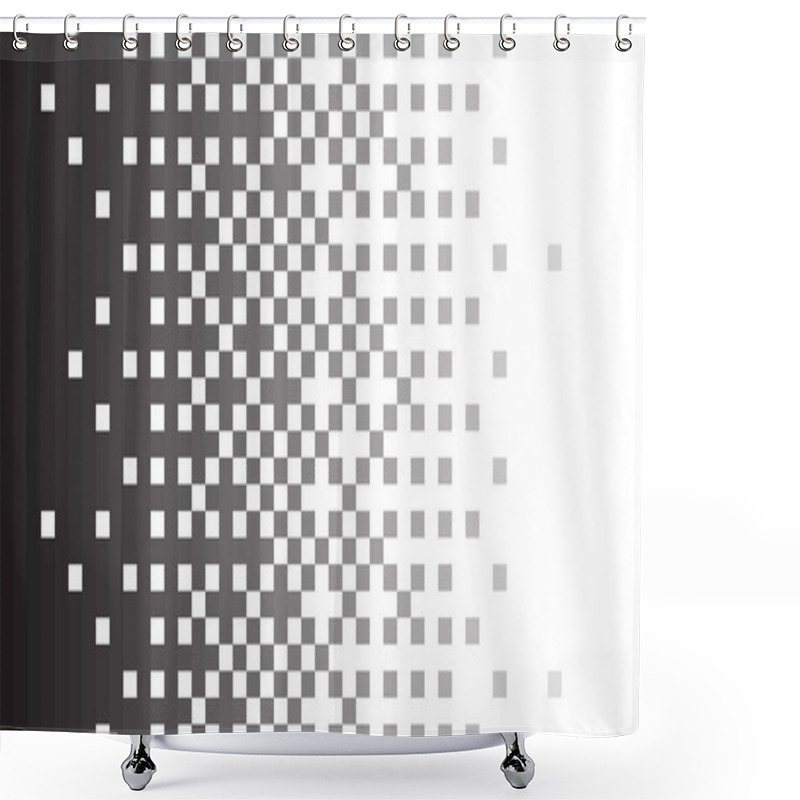 Personality  8 Bit Effect Pixel Gradient Speed Pattern Texture Shower Curtains