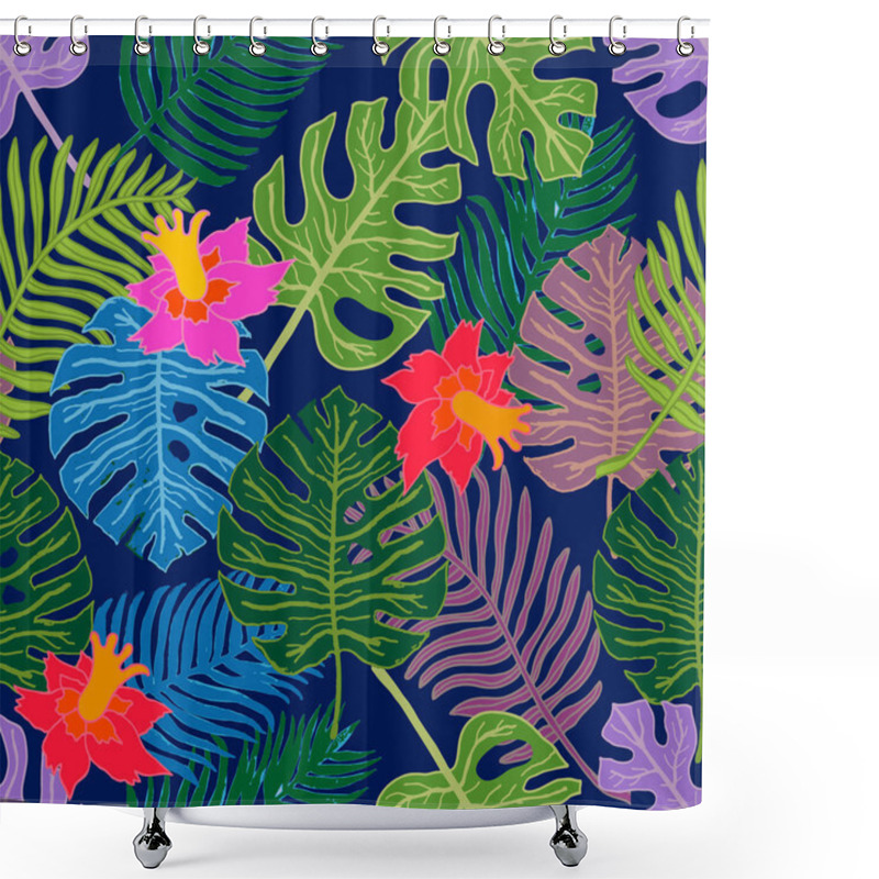 Personality  Tropical Paradise. Ethnic Textile Collection. Shower Curtains