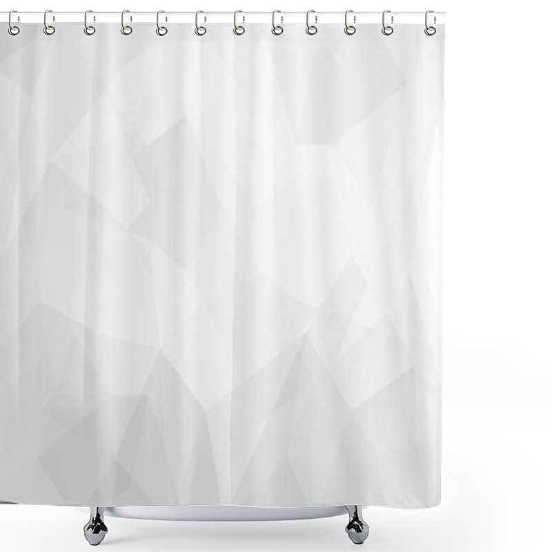 Personality  Abstract Gray Background Low Poly Textured Triangle Shapes Design. Shower Curtains