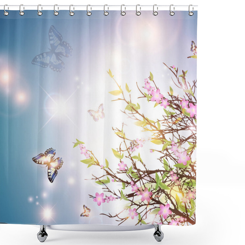 Personality  Spring Background Shower Curtains