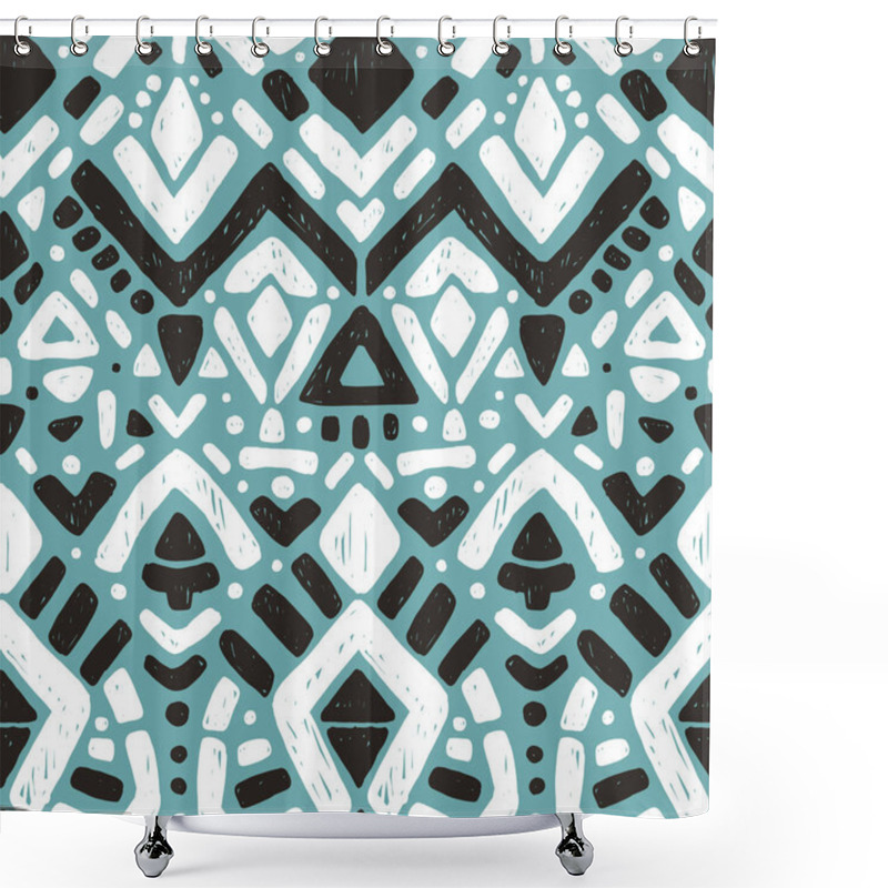 Personality  Ikat Ornament. Tribal Pattern Shower Curtains