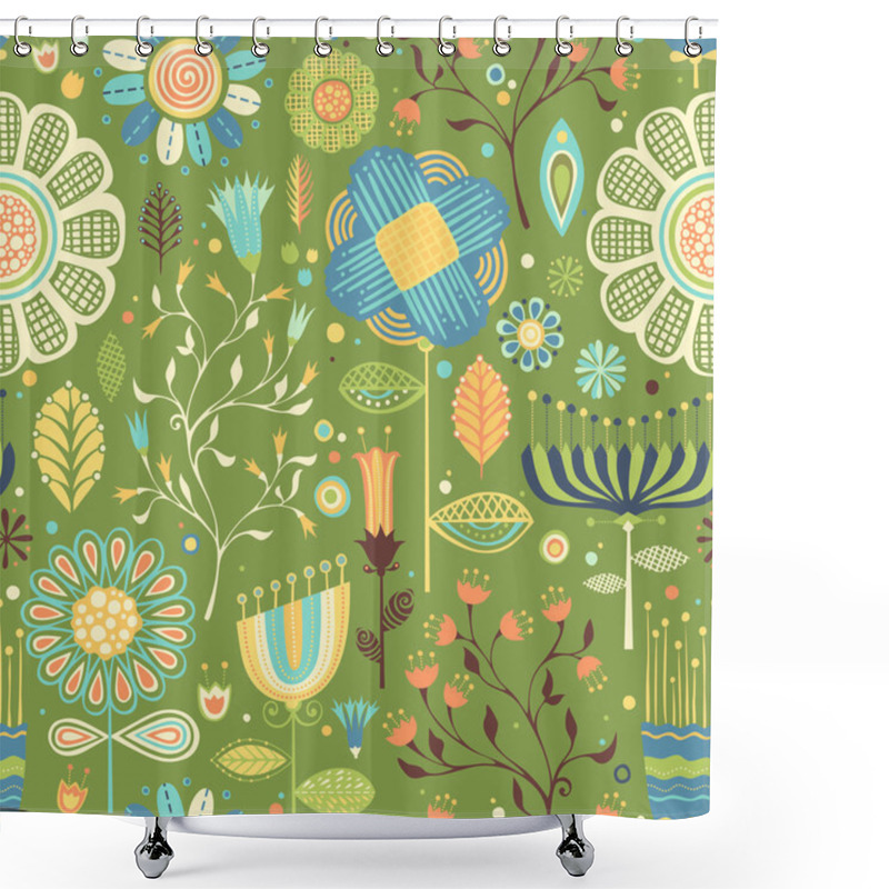 Personality  Grass Pattern Shower Curtains